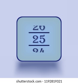 red calendar 25 vector icon