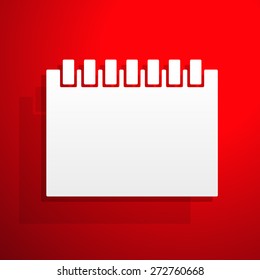 Red calendar. 