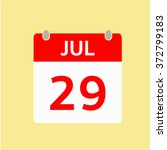 Red Calendar icon - Jul 29
