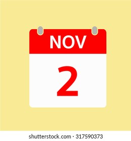 Red Calendar icon - Nov 2