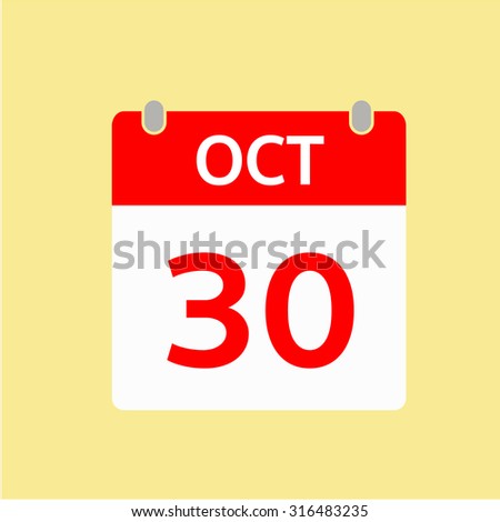 Red Calendar icon - Oct 30 Stock photo © 