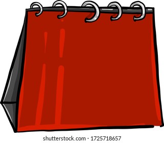 Red calendar, illustration, vector on white background