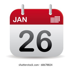 Calendario rojo de enero