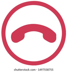  red call decline icon simple circular circle rounded flat icon vector for ui and app designs 
