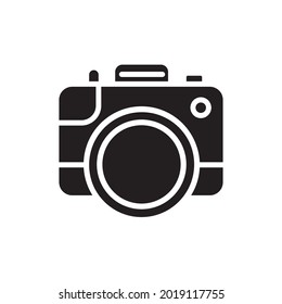 Red Camera Filled Icon Vector Illustration