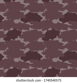 Red Camouflage abstract seamless pattern background suitable for fashion textiles, graphics