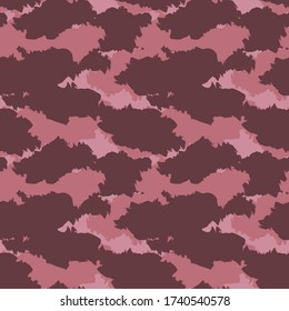 Red Camouflage abstract seamless pattern background suitable for fashion textiles, graphics