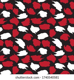 Red Camouflage abstract seamless pattern background suitable for fashion textiles, graphics