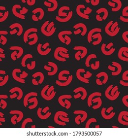 Red Camouflage abstract seamless pattern background suitable for fashion textiles, graphics