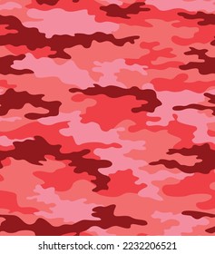 
Red camouflage pattern, background repeat, modern trendy print