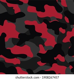 Red camouflage pattern seamless military vector print