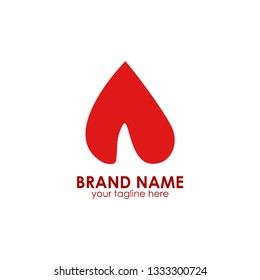 red camp love vector logo