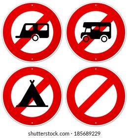 Red Camper Symbol