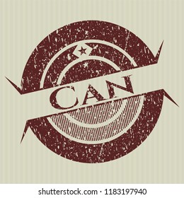 Red Can distressed rubber stamp