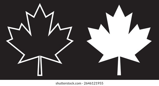 Red canada maple leaf icon image vector. maple leaf logo vector icon isolated on transparent background. EPS 10.