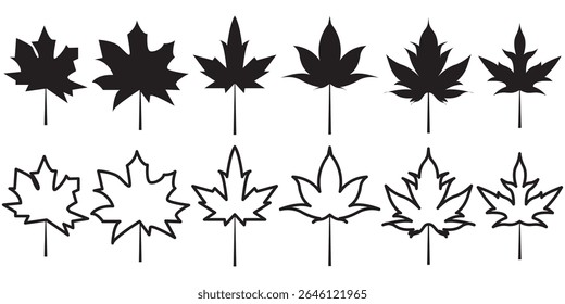 Red canada maple leaf icon image vector. maple leaf logo vector icon isolated on transparent background. EPS 10.