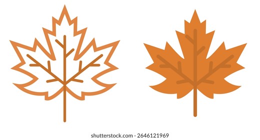 Red canada maple leaf icon image vector. maple leaf logo vector icon isolated on transparent background. EPS 10.