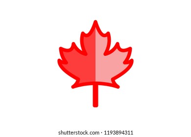 red canadian maple leaf logo icon designs vector illustration