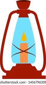 Red candle, illustration, vector on white background
