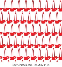 red candle lamp pattern design