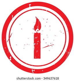 Red Candle Light rubber stamp