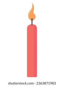 red candles illustration over white