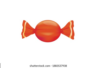 Red candy bonbon. vector illustration
