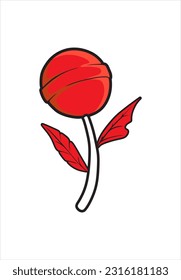 red candy icon illustration vector