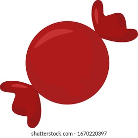 Red candy, illustration, vector on white background.