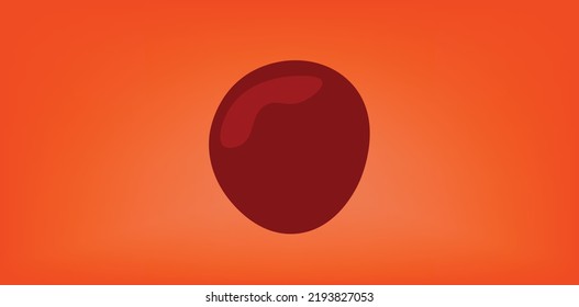 red candy in orange background red marble shiny red marble candy for treat of trick halloween