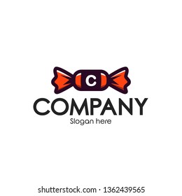 red candy vector logo