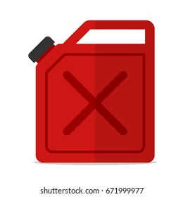 red canister gasoline  icon isolated flat vector
