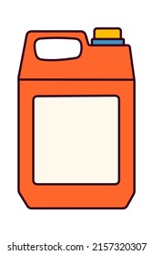 Icono de bote rojo. Ilustración del vector