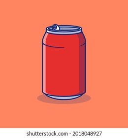 red canned drink vector illustration design