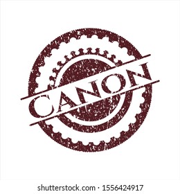 Red Canon distressed rubber seal