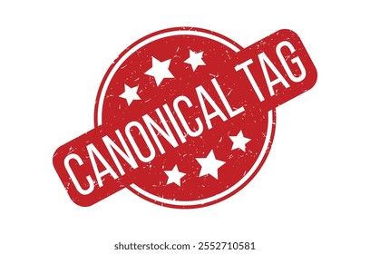 Red CANONICAL TAG Rubber Stamp Seal Vector illustration isolated on white background