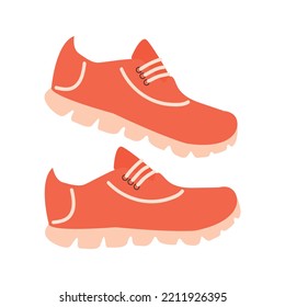 Snickers de tela roja. ilustración vectorial