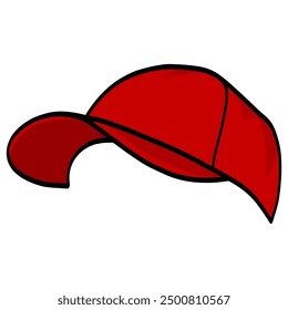 Vector de ilustración de sombrero de gorra roja