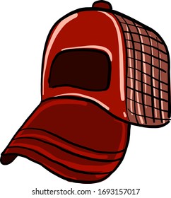 Tapa roja, ilustración, vector sobre fondo blanco