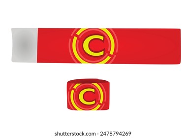 Red  captain armband. vector illustration