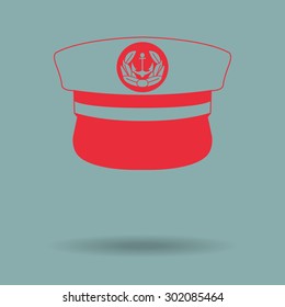 Red captain cap 