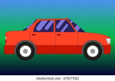 Red car