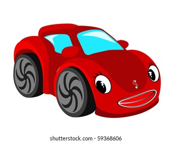 Red car.