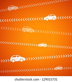 Red Car abstract background with stripes