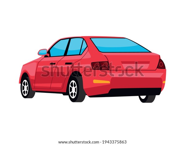 red car back isolated\
icon