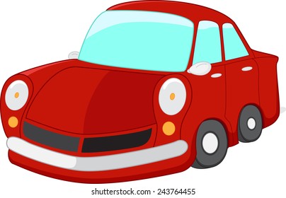 Red Car Cartoon Stock Vector (Royalty Free) 243764455 | Shutterstock