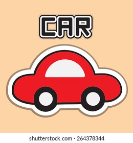 red car cartoon