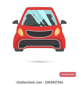 Red car color flat icon