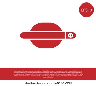 Red Car door handle icon isolated on white background.  Vector Illustration