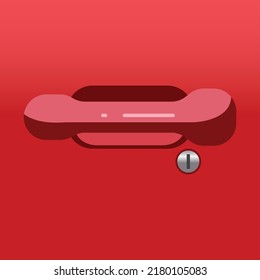 red car door handle vector illustration concept design template web